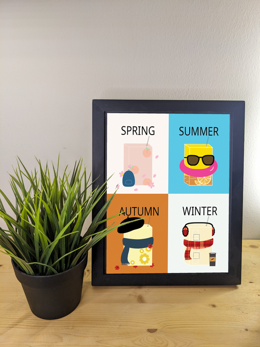 Seasons of Juice Boxes Digital Print